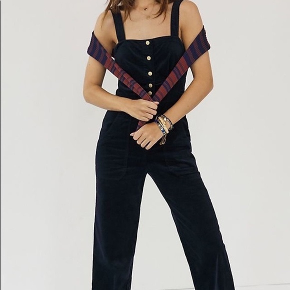 Anthropologie blue corduroy overalls/ jumpsuit